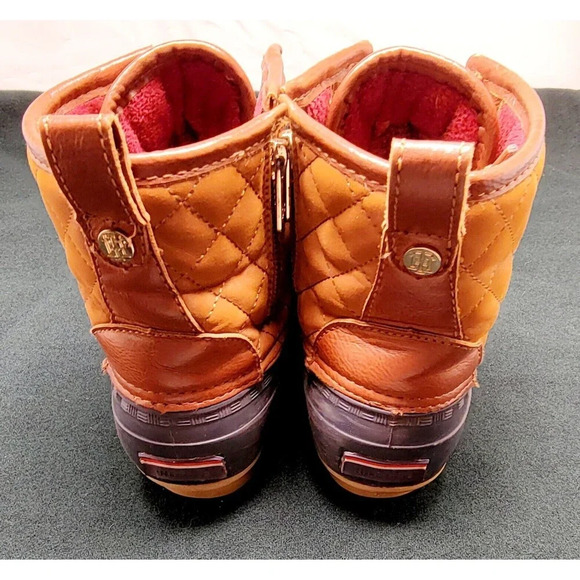 Tommy Hilfiger Rain Snow Duck Boots Size Blue Tan Women's 8M - Picture 3 of 10